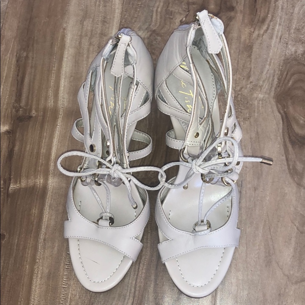 Nude/Taupe Marc Fisher Designer Heeled Sandals